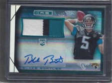 BLAKE BORTLES 2014 ROOKIES & STARS SILVER HOLOFOIL RPA 3 COLOR PATCH AUTO RC 4/5