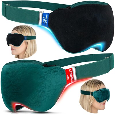 1 PACK 2-in-1 Microwave Heated Eye Mask and Cooling for Eyes Relieve Stress