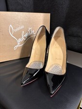 Christian Louboutin So Kate 120mm Black Patent Calf Leather Pumps Heels 35