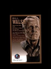 Bill Walsh NFL Football Hall Of Fame Bronze Bust Postcard Plaque #/150 49ers