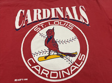 Vintage MLB St Louis Cardinals Russell Logo T-Shirt Mens XL 90s Baseball USA