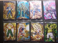 Dragon Ball Card set of 8, Trunks Gohan Goten Cell Vegeta BANDAI MADE IN JAPAN