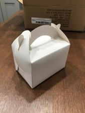 60 Pieces Gable Boxes White Treat Boxes 4.5 x 3.1 x 3.1 inches