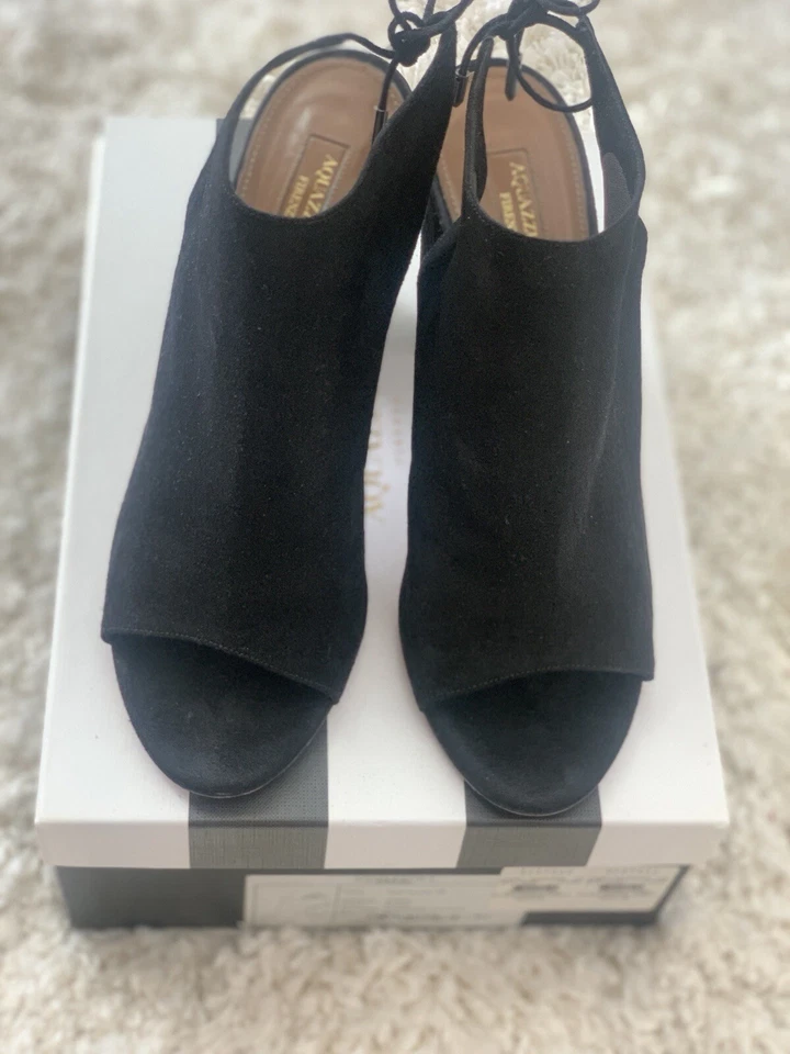 Aquazzura Noa Sandalen Wildleder schwarz 40,5 - Bild 4 von 4