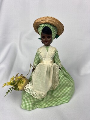 Vintage Puerto Rico Doll Eyes Open and Close Sleeping Eyes basket BEAUTIFUL