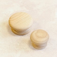 Wood Kitchen Cupboard Knobs 40mm 55mm Sanded Ash Cabinet Drawer Furniture Pull