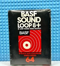 8 TRACK BASF SOUND LOOP  8+      64     BLANK 8 TRACK TAPE   (1) (SEALED)