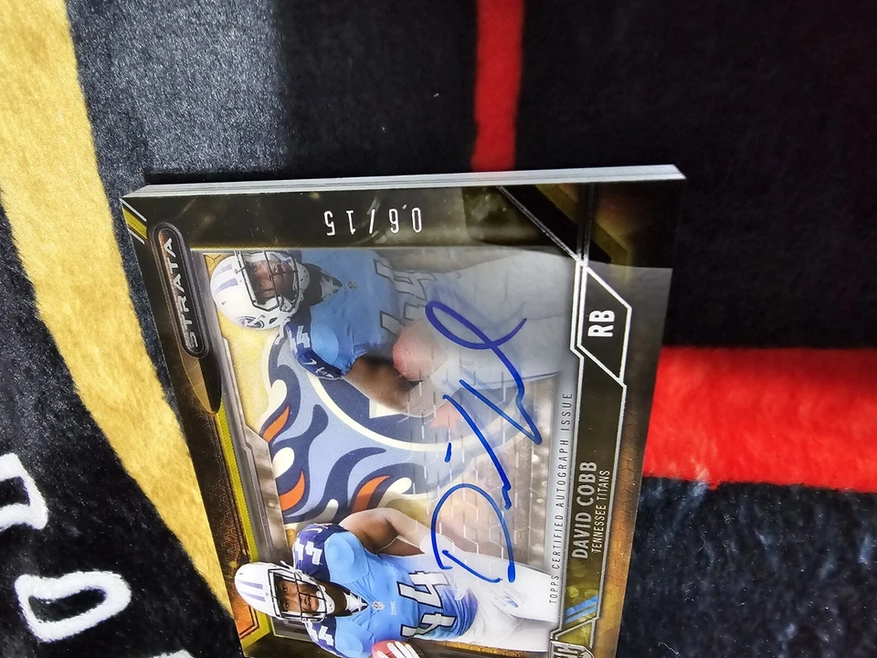 2015 Topps Strata Signatures /15 & /150 David Cobb #SS-DC Rookie Auto RC 2 Cards - Image 4 of 4