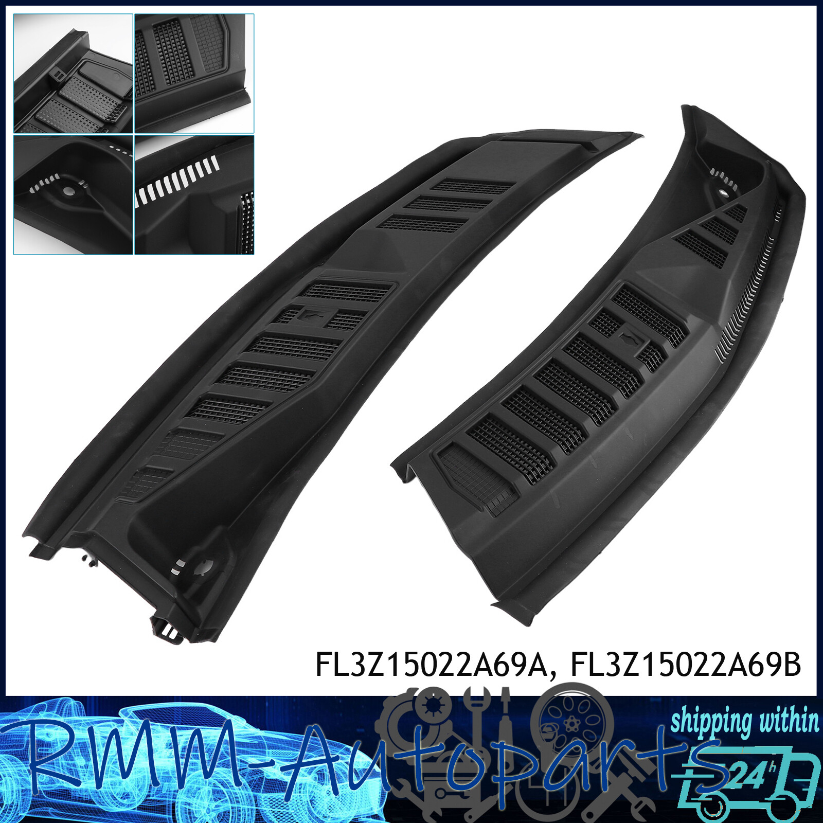 For Ford F150 F-150 2015-2020 Windshield Wiper Cowl Grill Grille FL3Z15022A69A