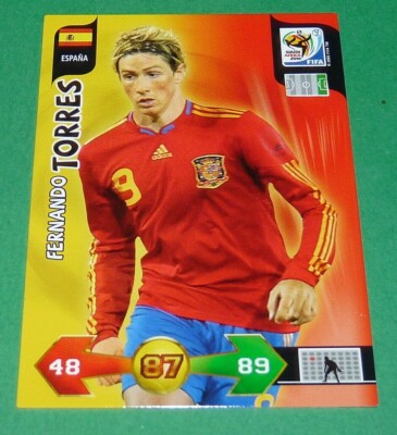 FERNANDO TORRES ESPAGNE PANINI FOOTBALL FIFA WORLD CUP 2010 CARD