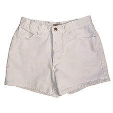 Vintage London Jean Women s White Shorts Size 10 100 Cotton