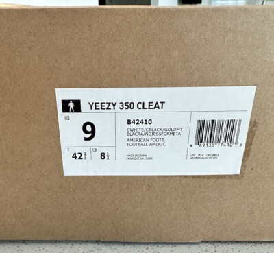 adidas Yeezy 350 Cleat Turtledove - Chalk White/Black/Metallic Gold