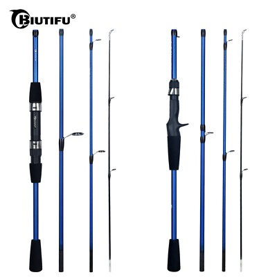 baitcaster travel rod uk Fishing Rods 4 Sections 1.98M Bass Fishing and Baitcasting Fishing Reel Ultralight Casting Rod Combo Fishing Set Travel Fishing Rods (Size Combining all of the winning attributes of the Lowrider series with an easy to transport design Fishing Rods - Fly Rods