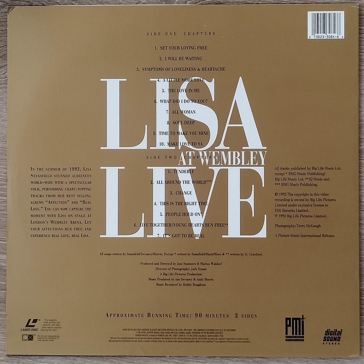 LISA STANSFIELD Laserdisc Live Concert @ Wembley LD 