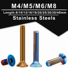 M4/M5/M6/M8 Stainless Steel Countersunk Bolts Allen Key Bolt Socket Screw 6~40mm