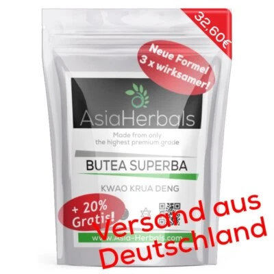 ASIA HERBALS Butea Superba Original - 120 Kapseln - Konzentrat - hochdosiert Premium Qualität