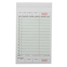 National Checking G4797 PE 2 Part 13 Line No Carbon Guest Check,