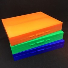 1pc Plastic Microscope Slides Storage Box 100pcs Pathological Slides Holder Case