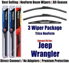 3-Pack Wipers Front & Rear NeoForm - fit 2007-2017 Jeep Wrangler - 16140x2/12E