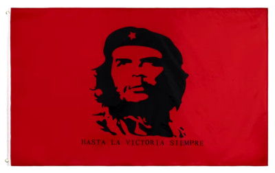 Flagge Fahne Che Guevara Revolution Rebell Kämpfer Rot Schwarz 90x150cm 60x90cm