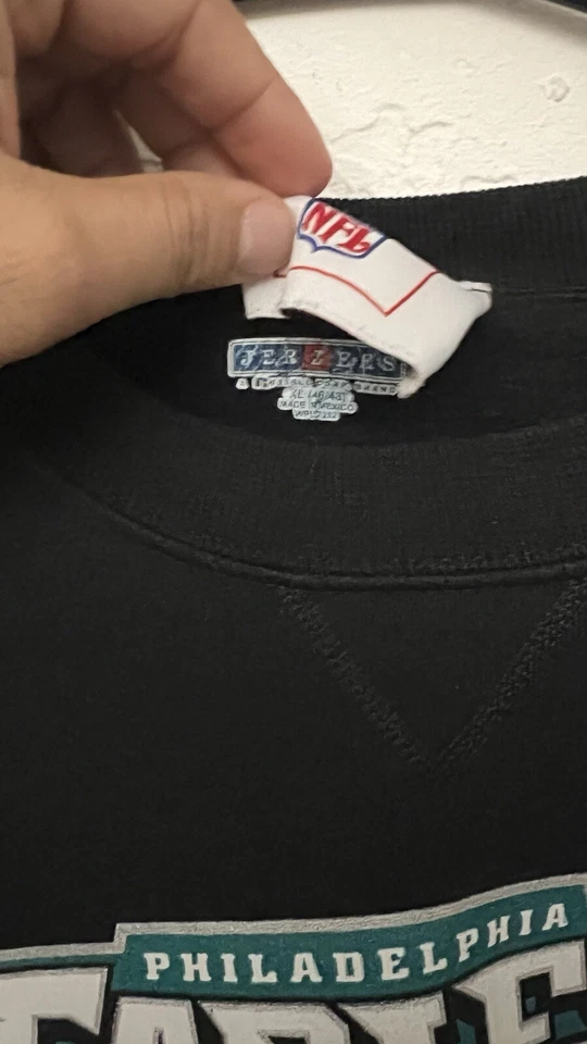 Vintage Jerzees  Philadelphia Eagles Men's XL Long Sleeve Sweatshirt Crew VTG - Image 3 of 3