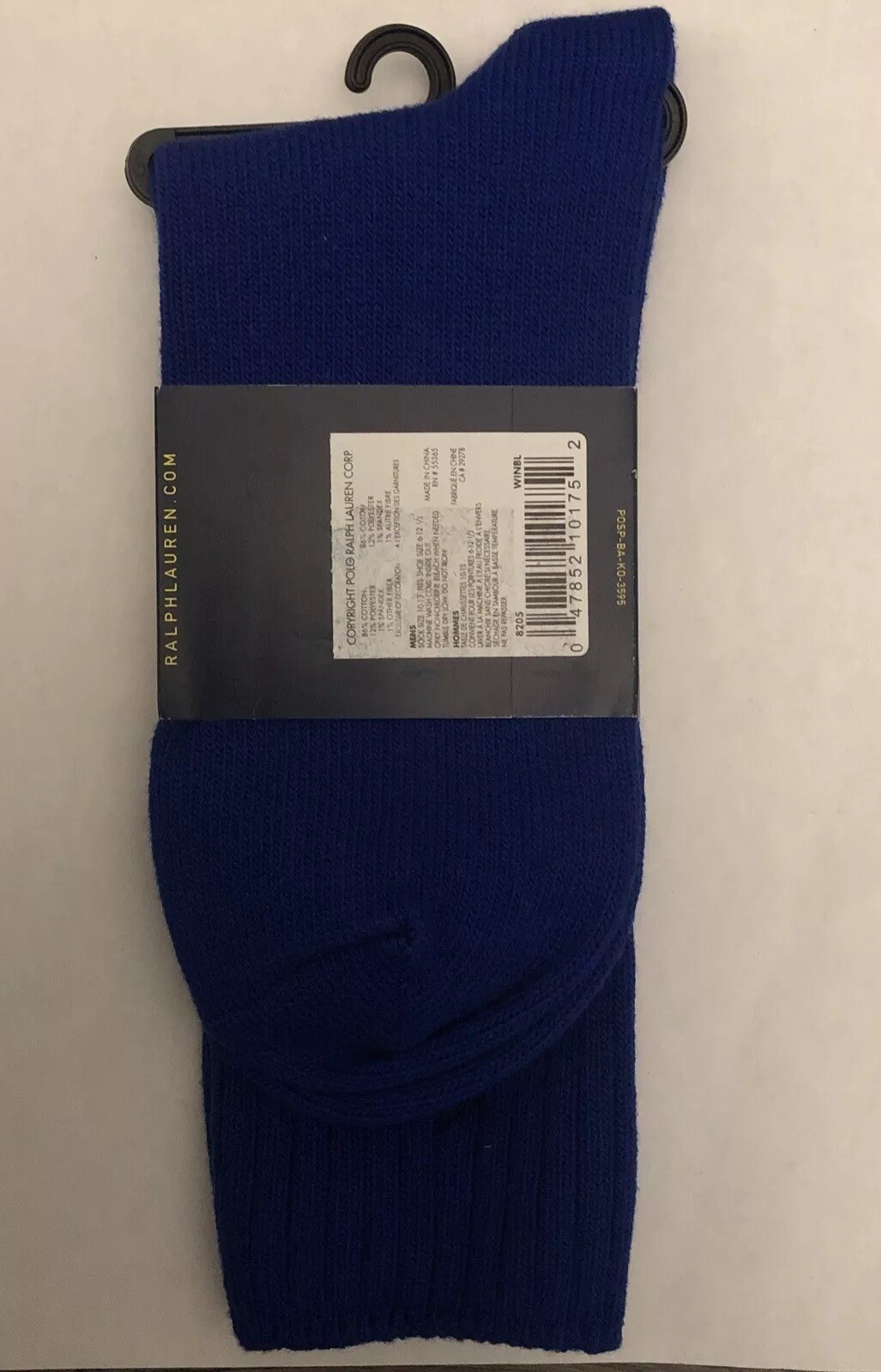 Calze Polo Ralph Lauren Classic Crew Cotone Firmate Pony Blu Royal 1 Paio