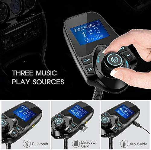 Nulaxy Trasmettitore FM Bluetooth Auto 5.3 - Ricarica 54W, 4 Porte, Bassi Potenti E Luci LED - Foto 2