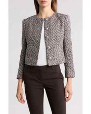 NWT 598 VERONICA BEARD Nathan Shimmer Tweed Jacket 0