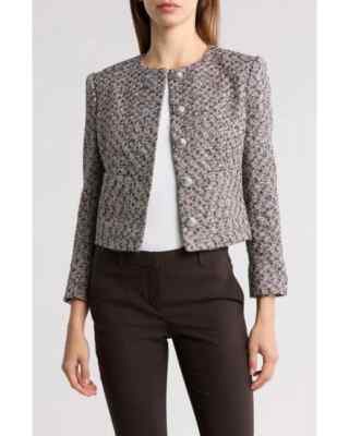NWT $598 VERONICA BEARD Nathan Shimmer Tweed Jacket 0
