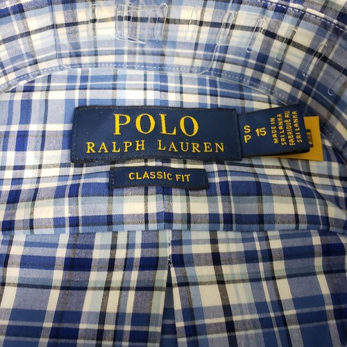 Polo Ralph Lauren Shirt Men Small Long Sleeves Stretch Plaid Classic Fit - Picture 2 of 5