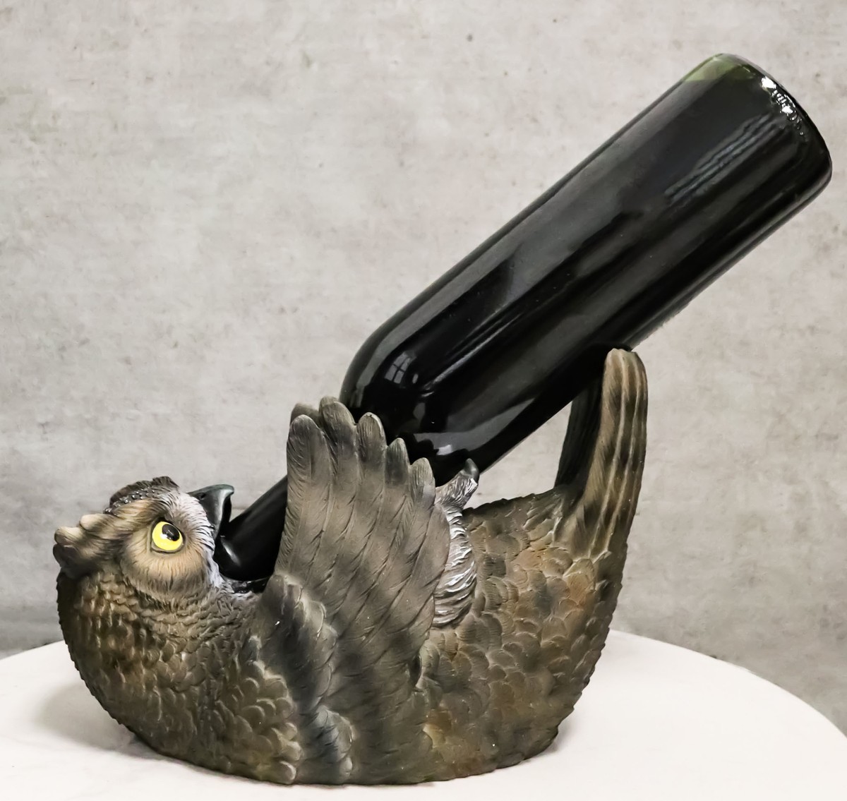 Cork Holder Decoration Metal Owl 12-bottle Wine Rack Textured