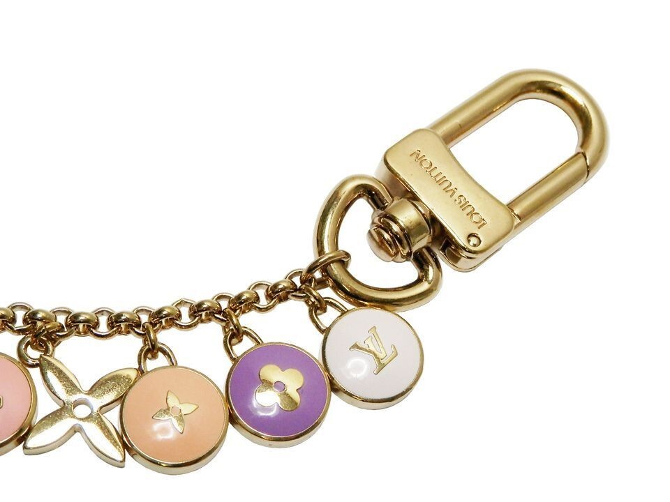 LOUIS VUITTON Bag charm Key chain holder ring Porto Cle chenne Pastille