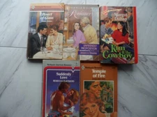 5 Harlequin Romance novels by Jessica Steele-Margot Dalton-Margaret Way-Dana Jam