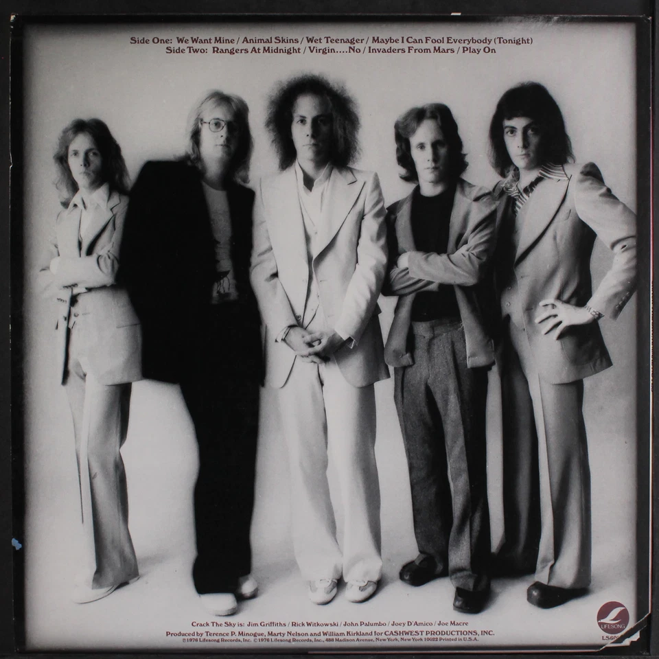 CRACK THE SKY: animal notes LIFESONG 12" LP 33 RPM - Image 2 of 2