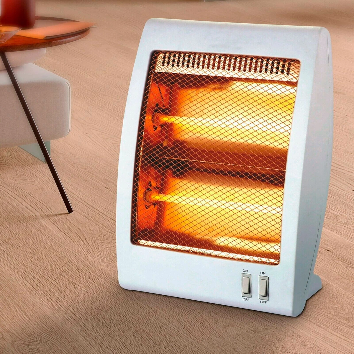 Estufa eléctrica portátil de 2 tubos de cuarzo | 2 niveles de potencia 400/800W