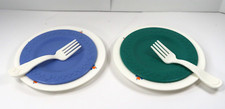 1987 FISHER PRICE FUN WITH FOOD DISHES 6 PCS