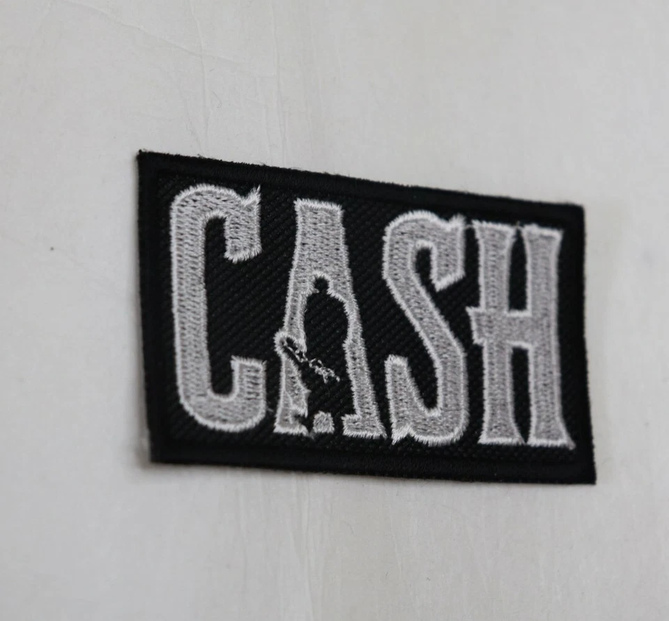 JOHNNY CASH Patch Iron/ Sew on Embroidered Outlaw Country Haggard - Image 2 of 4