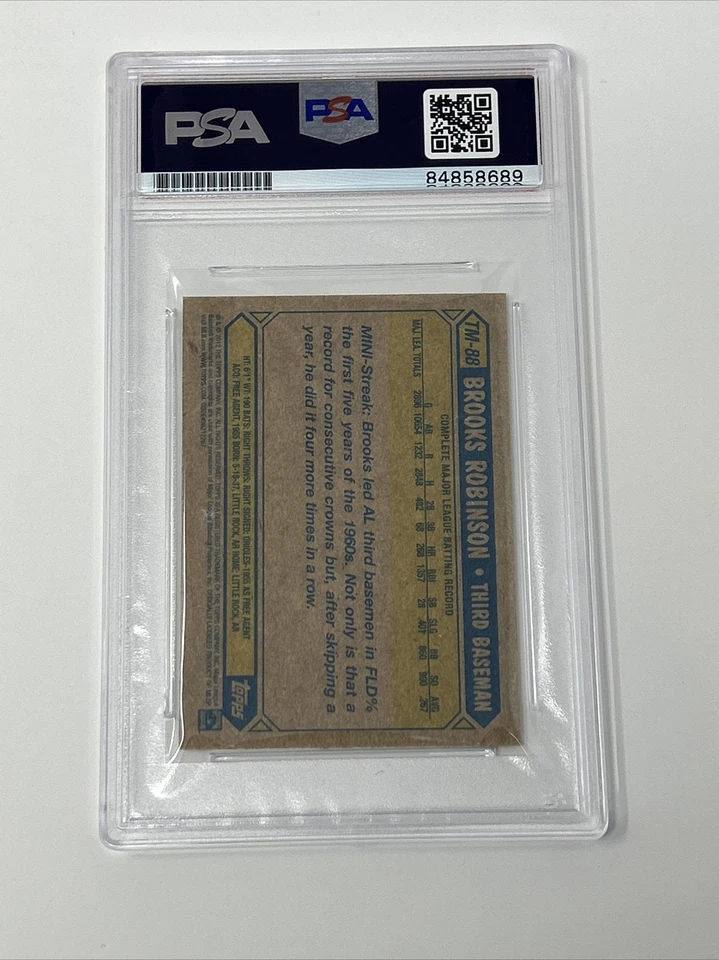 2022 Topps Signature Series Brooks Robinson Auto Mini Baltimore Orioles PSA DNA - Image 3 of 3