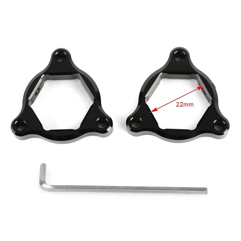 Fork Pre Adjusters Black 22MM for Honda CBR600RR CBR1000RR CBR 929 954 00-07 YU- Foto 3 de 4