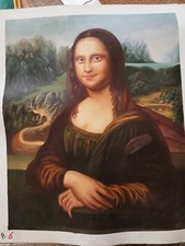 DIPINTO SU TELA L. DA VINCI FALSO D'AUTORE 50X60 CM