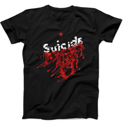 T-Shirt Suicide New Wave Punk Band Musik Geschenk schwarz 137