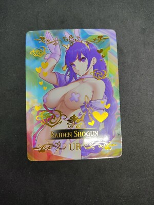 Raiden Shogun Genshin Impact Goddess Story Anime TCG Bikini Swimsuit Holo Card