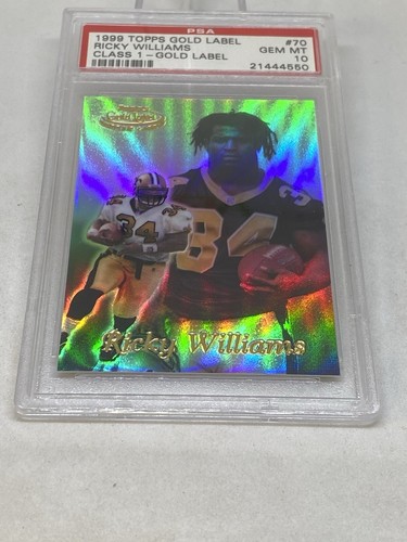 Ricky Williams RC 1999 Topps GOLD REFRACTOR Rookie PSA 10 GEM MINT  POP 14  RARE - Picture 4 of 6