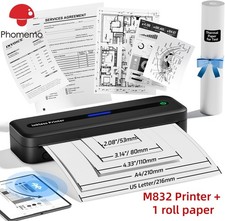 Phomemo M832 Impresora Portátil Inalámbrica Térmica A4 Impresora para Viaje Lote