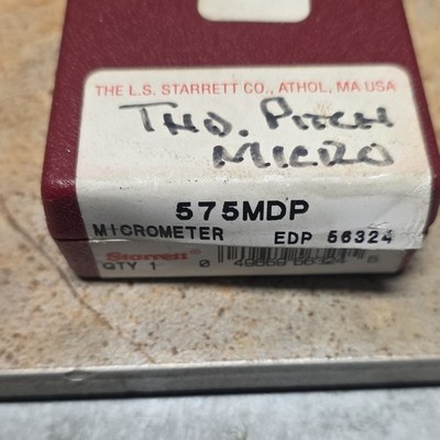 Starrett 575MDP Thread Pitch Micrometer EDP 66324 Precision Measuring Tool