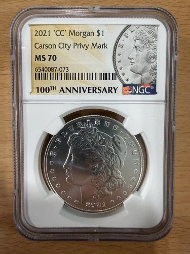 ⭐️2021 CC Morgan Silver Dollar $1 Carson City Privy Mark NGC MS 70 ⭐️