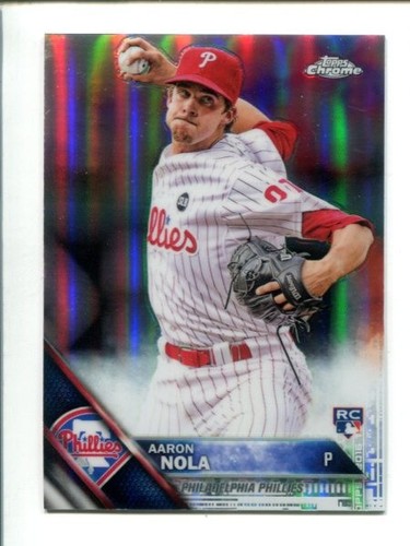 2016 Topps Chrome Aaron Nola [Gold Refractor] #114 card