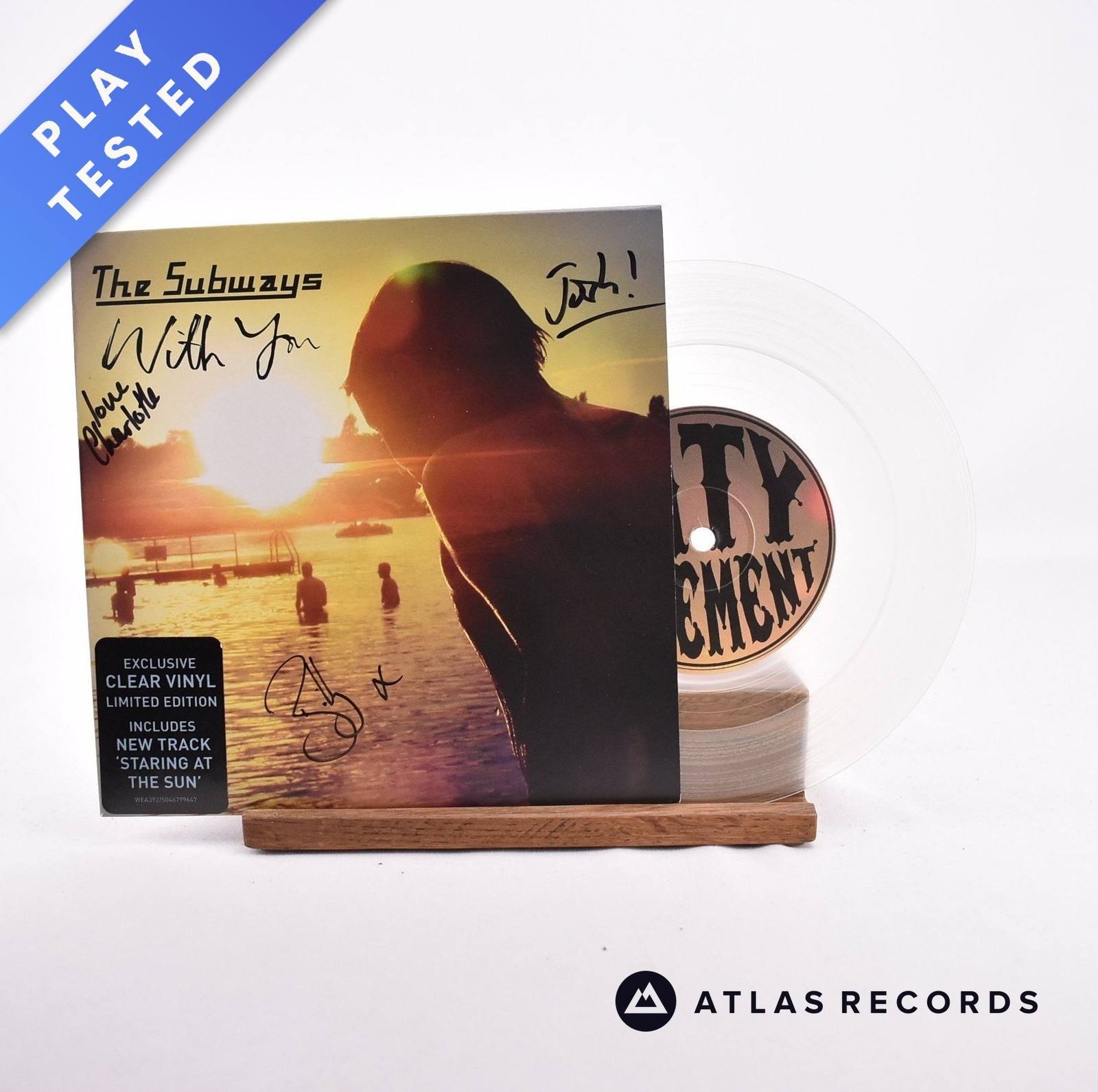 The Subways - With You - Clear Limited Edition 7"" Vinyl Record - NM/NM