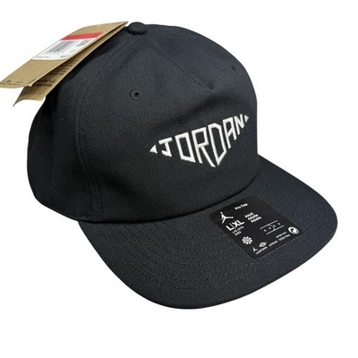 Jordan Hat Cap Snap Back Mens L/XL Black Pro Cap Jumpman Logo Basketball