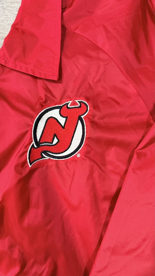Chaqueta cortavientos bordada Starter NHL New Jersey Devils talla mediana Foto 3 de 4